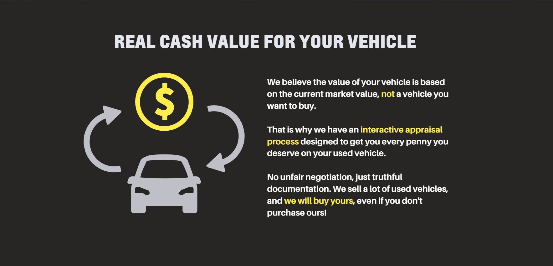 Real Cash value for your vehicle Sheboygan Chevrolet in Sheboygan WI